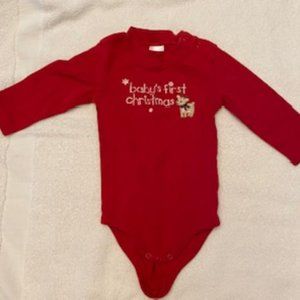 Gymboree My First Christmas Holiday Onesie 6-12 months